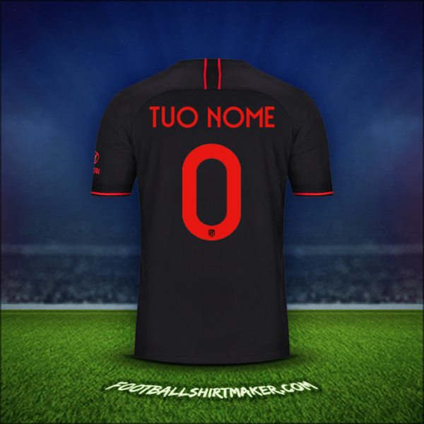 Maglia Atletico Madrid Cup 2019/20 Seconda -  tuo nome - 0