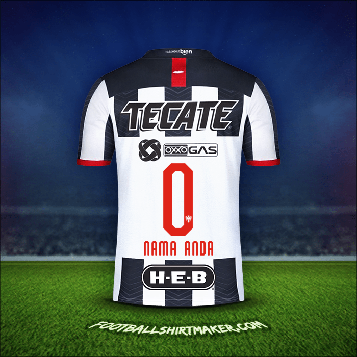 Jersey Monterrey 2019/20 -  nama anda - 0