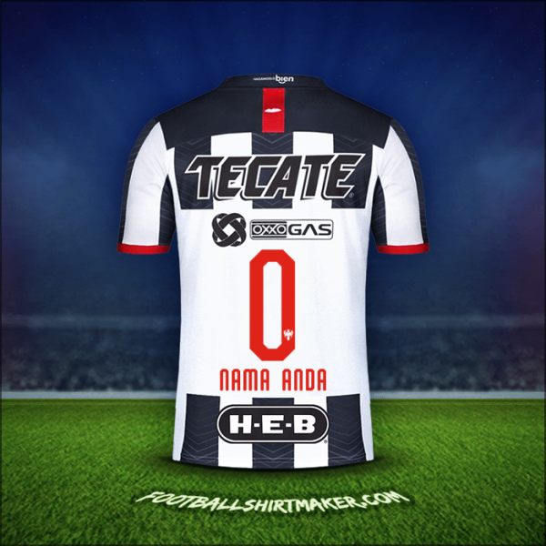 Jersey Monterrey 2019/20 -  nama anda - 0