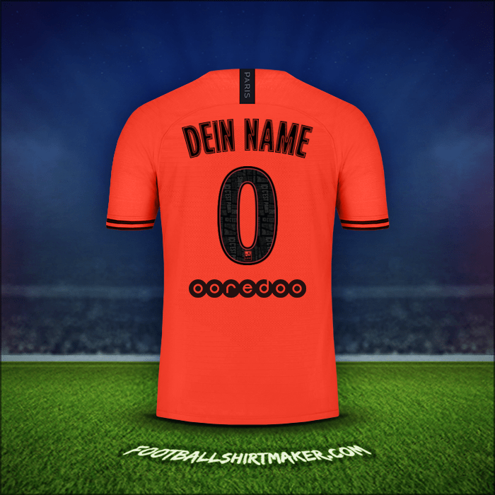 Trikot Paris Saint Germain Jordan 2019/20 Auswärts -  dein name - 0