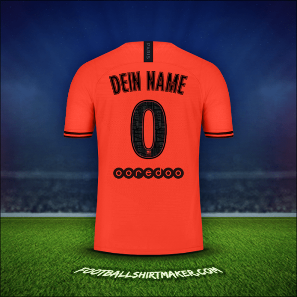Trikot Paris Saint Germain Jordan 2019/20 Auswärts -  dein name - 0