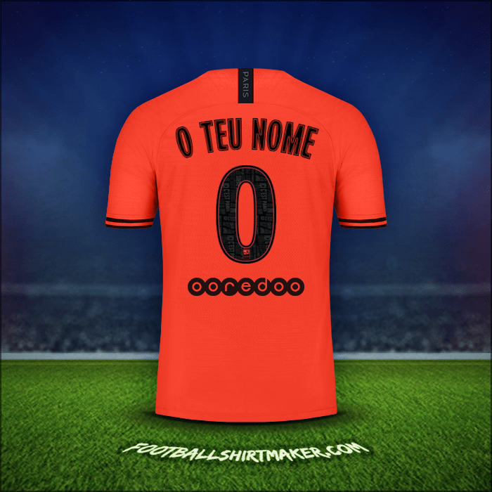 Camisola Paris Saint Germain Jordan 2019/20 Alternativa -  o teu nome - 0