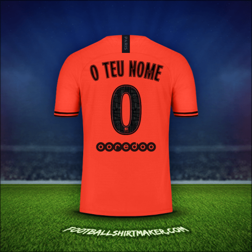 Camisola Paris Saint Germain Jordan 2019/20 Alternativa -  o teu nome - 0