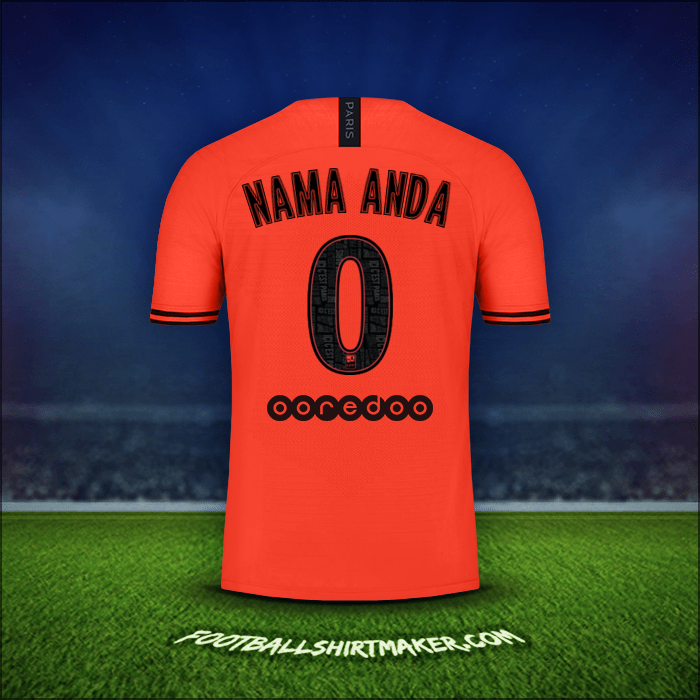 Jersey Paris Saint Germain Jordan 2019/20 Alternatif -  nama anda - 0