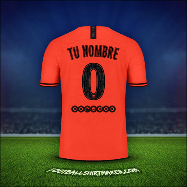 Jersey Paris Saint Germain Jordan 2019/20 Visita -  tu nombre - 0