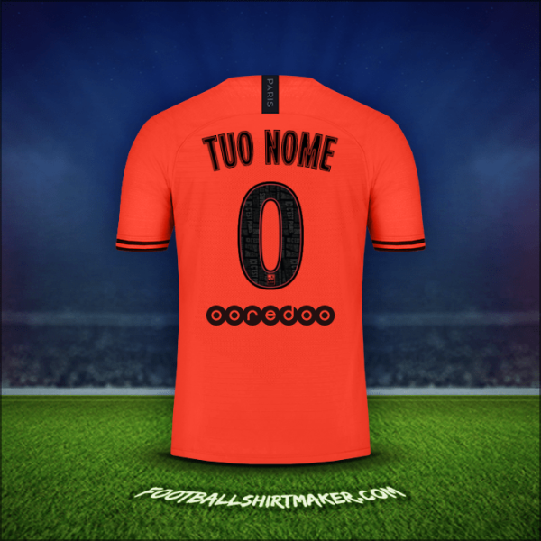 Maglia Paris Saint Germain Jordan 2019/20 Seconda -  tuo nome - 0
