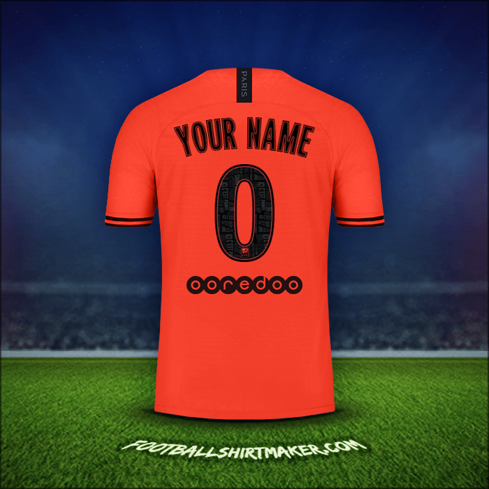 Shirt Paris Saint Germain Jordan 2019/20 Away -  your name - 0