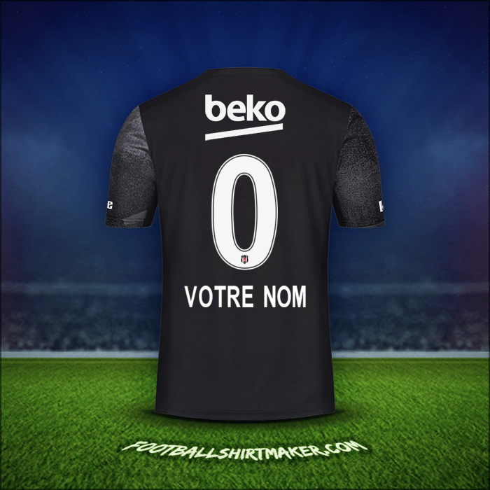 Maillot Besiktas JK 2019/20 Extérieur -  votre nom - 0