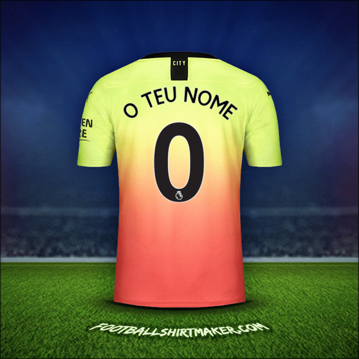 Camisola Manchester City 2019/20 Terceira -  o teu nome - 0