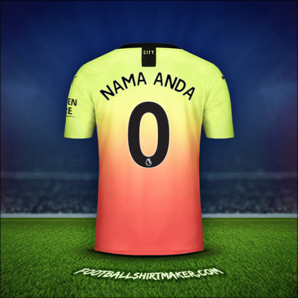 Jersey Manchester City 2019/20 Ketiga -  nama anda - 0