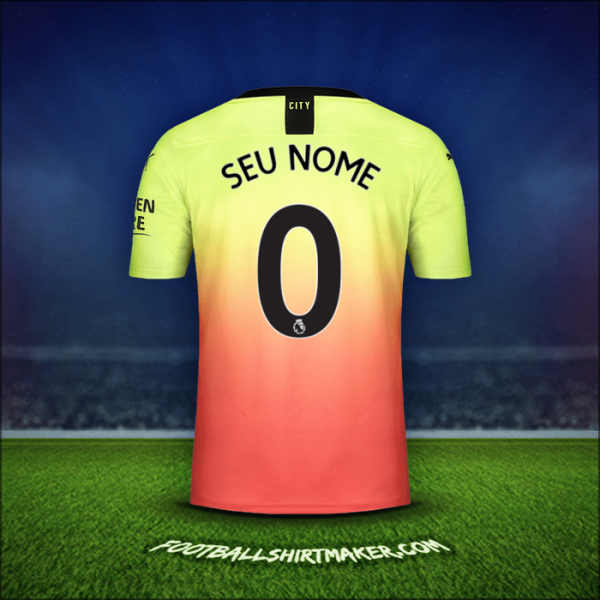 Camisa Manchester City 2019/20 Terceira -  seu nome - 0