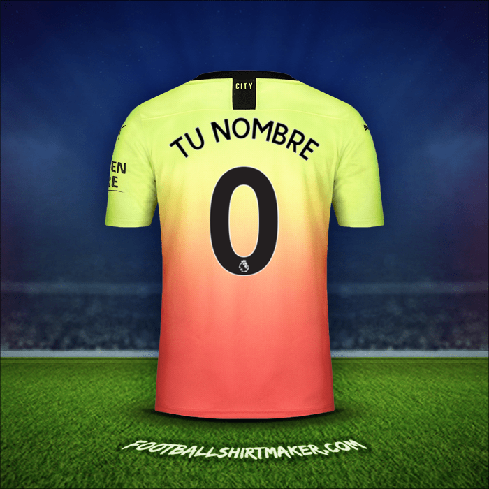 Jersey Manchester City 2019/20 Tercera -  tu nombre - 0