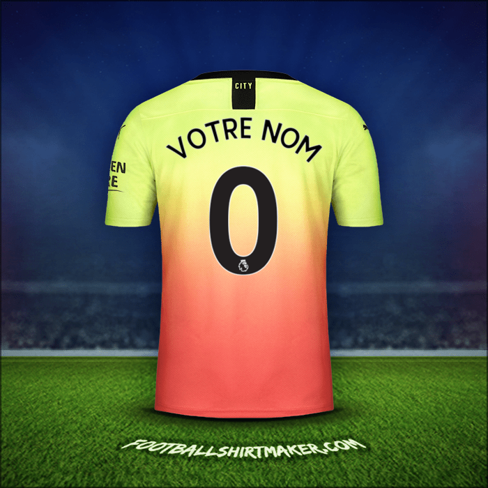 Maillot Manchester City 2019/20 Troisième -  votre nom - 0