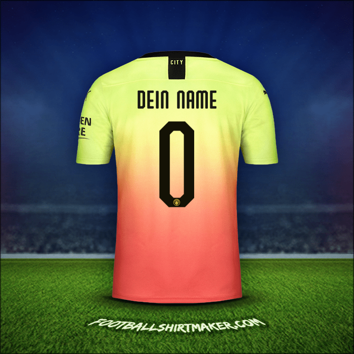 Trikot Manchester City Cup 2019/20 Dritte -  dein name - 0