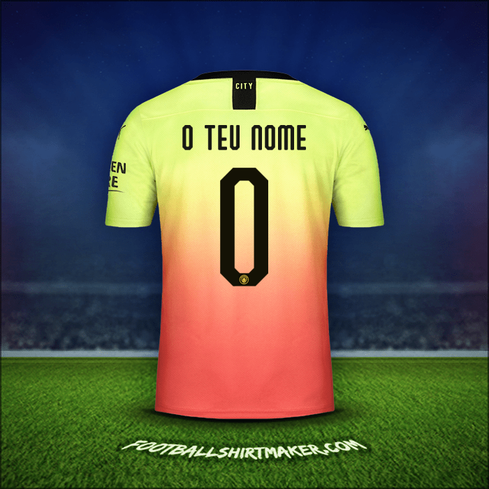 Camisola Manchester City Cup 2019/20 Terceira -  o teu nome - 0