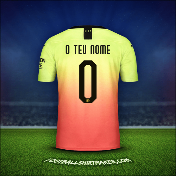 Camisola Manchester City Cup 2019/20 Terceira -  o teu nome - 0
