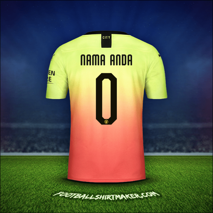 Jersey Manchester City Cup 2019/20 Ketiga -  nama anda - 0