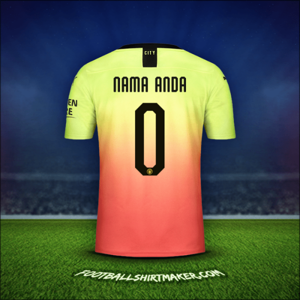 Jersey Manchester City Cup 2019/20 Ketiga -  nama anda - 0
