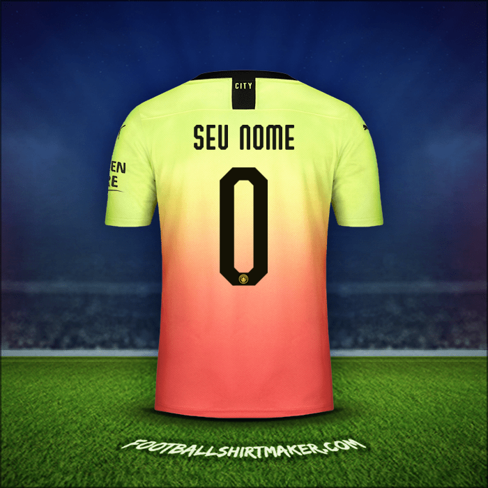 Camisa Manchester City Cup 2019/20 Terceira -  seu nome - 0