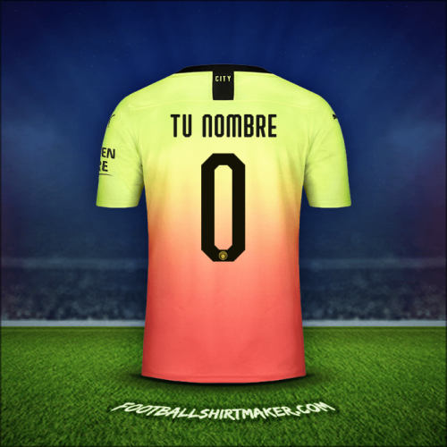Camiseta Manchester City Cup 2019/20 Tercera -  tu nombre - 0
