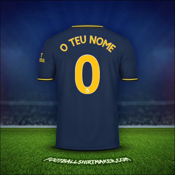 Camisola Arsenal 2019/20 Terceira -  o teu nome - 0