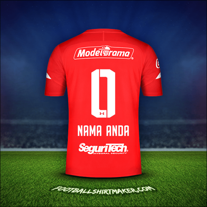 Jersey Toluca FC 2019/20 -  nama anda - 0