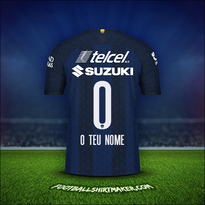 Camisola Pumas UNAM 2019/20 Alternativa -  o teu nome - 0