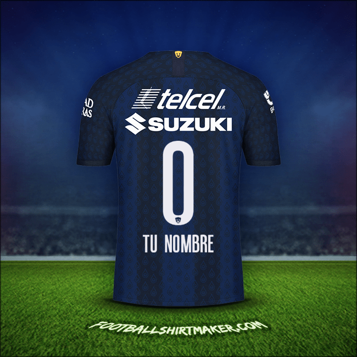 Jersey Pumas UNAM 2019/20 Visita -  tu nombre - 0