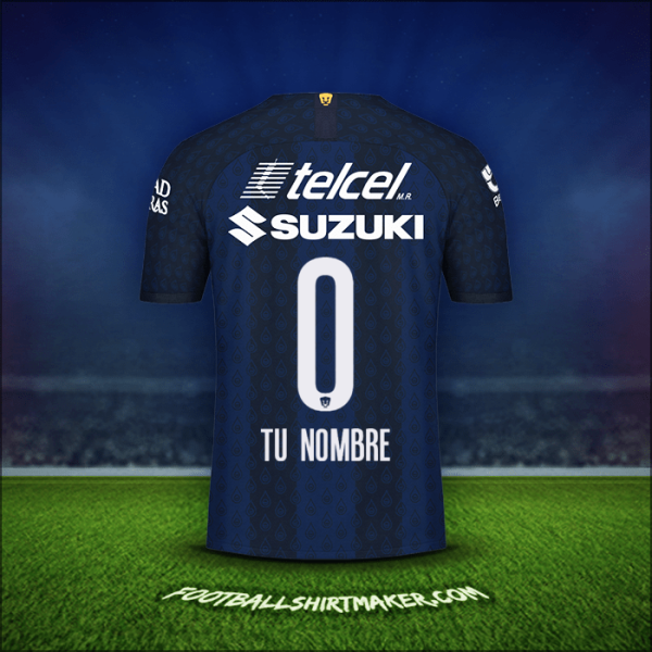 Camiseta Pumas UNAM 2019/20 Visita -  tu nombre - 0