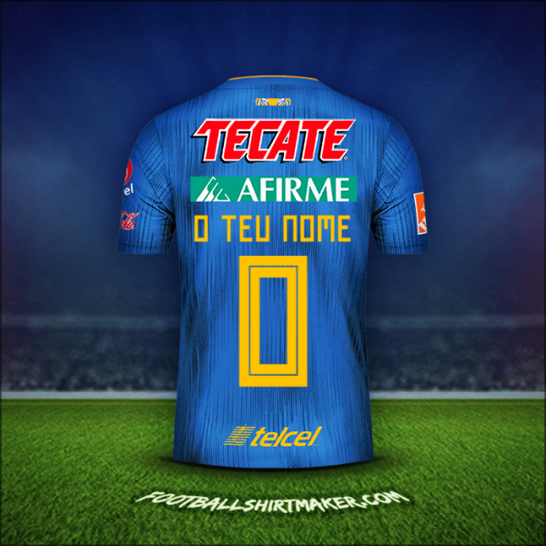 Camisola Tigres UANL 2019/20 Alternativa -  o teu nome - 0