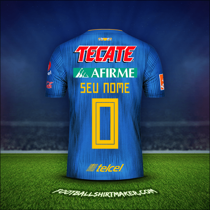 Camisa Tigres UANL 2019/20 Alternativa -  seu nome - 0