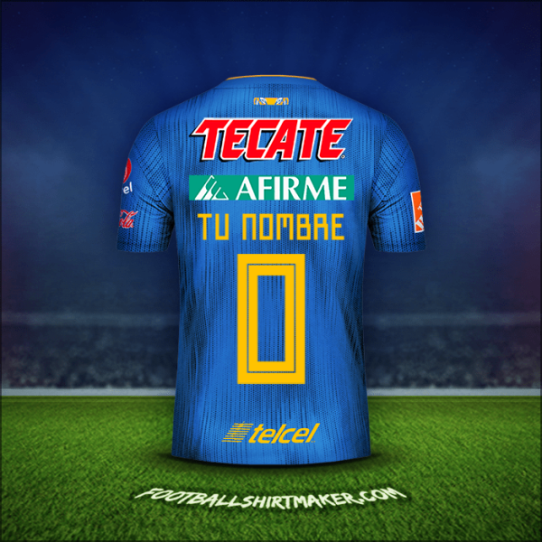 Jersey Tigres UANL 2019/20 Visita -  tu nombre - 0