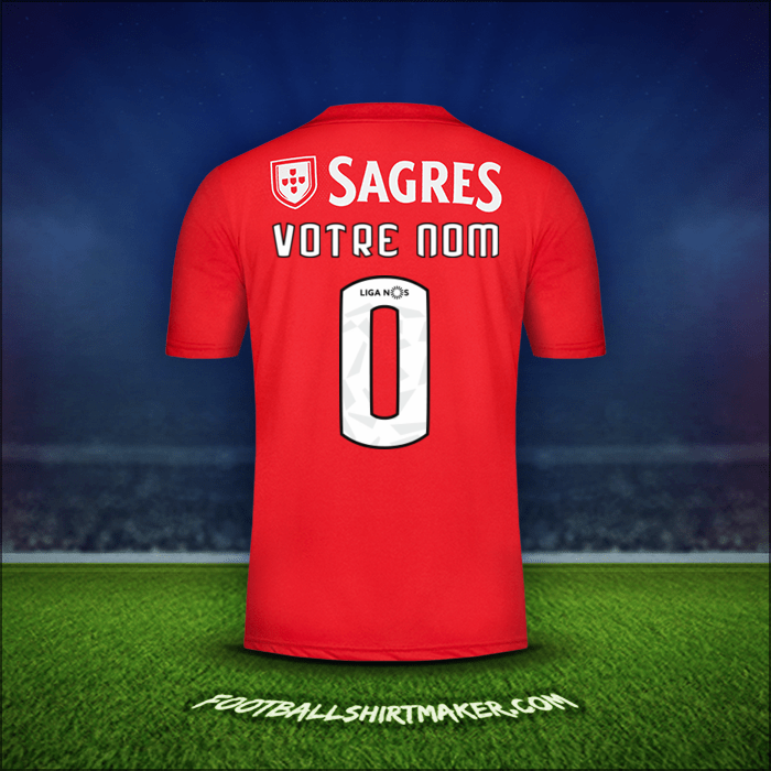 Maillot SL Benfica 2018/19 -  votre nom - 0