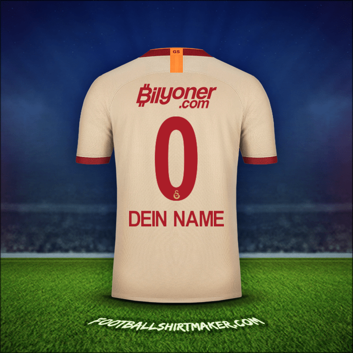 Trikot Galatasaray SK 2019/20 Auswärts -  dein name - 0