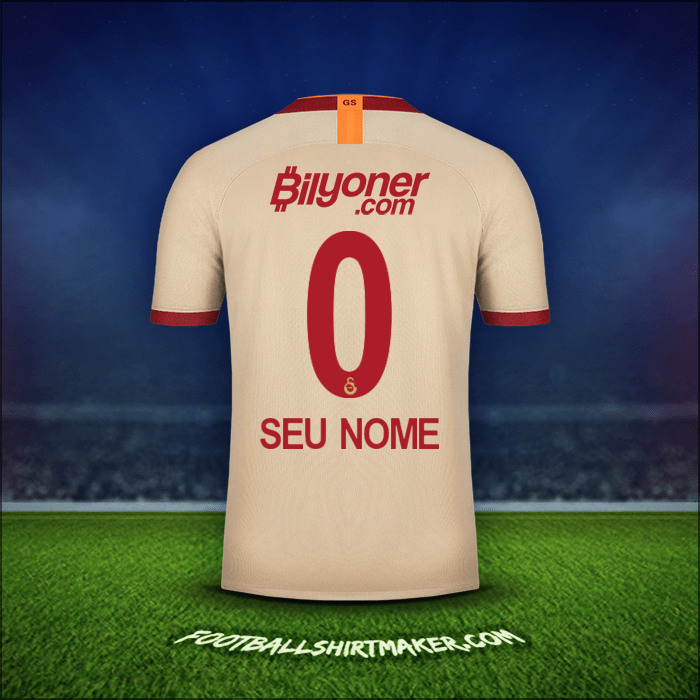Camisa Galatasaray SK 2019/20 Alternativa -  seu nome - 0