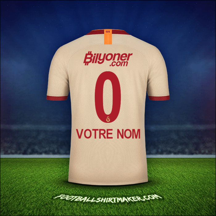 Maillot Galatasaray SK 2019/20 Extérieur -  votre nom - 0