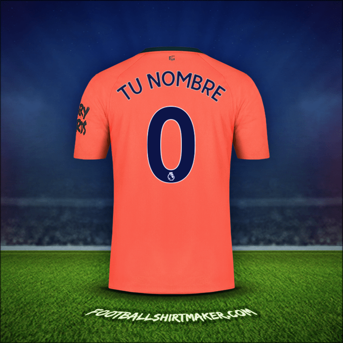 Jersey Everton FC 2019/20 Visita -  tu nombre - 0