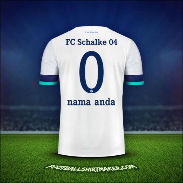 Jersey Schalke 04 2019/20 Alternatif -  nama anda - 0