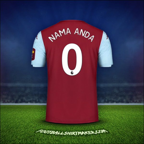 Jersey Aston Villa FC 2019/20 -  nama anda - 0