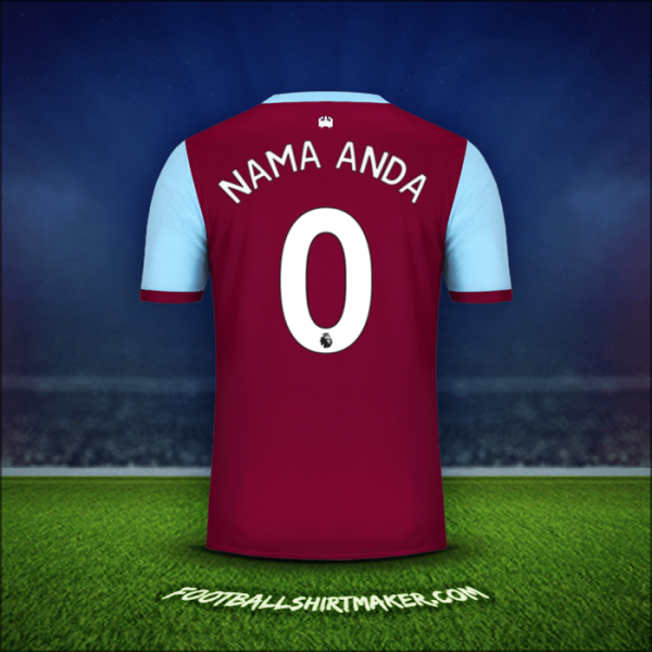 Jersey West Ham United FC 2019/20 -  nama anda - 0