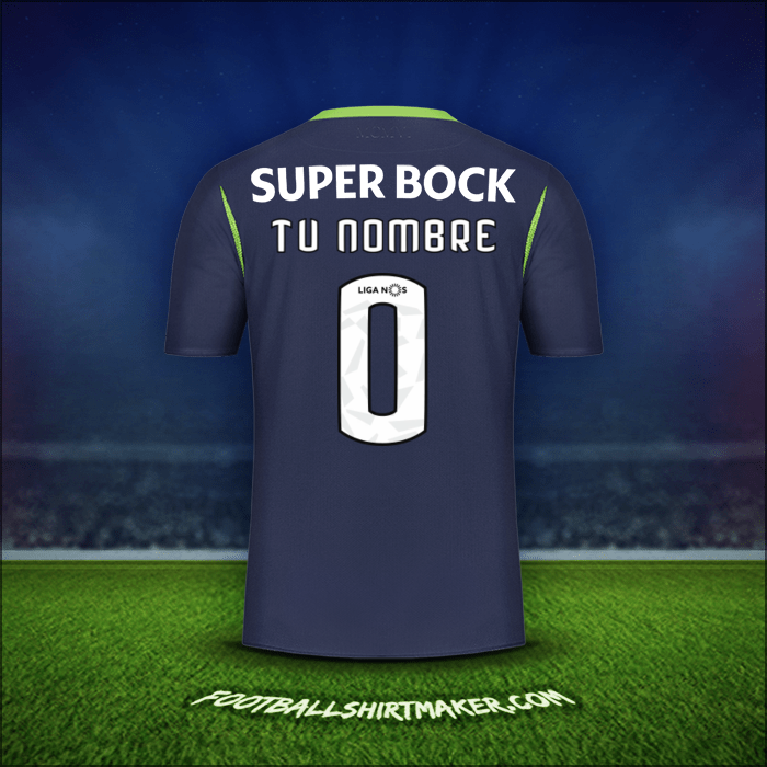 Camiseta Sporting Clube 2019/20 Visita -  tu nombre - 0