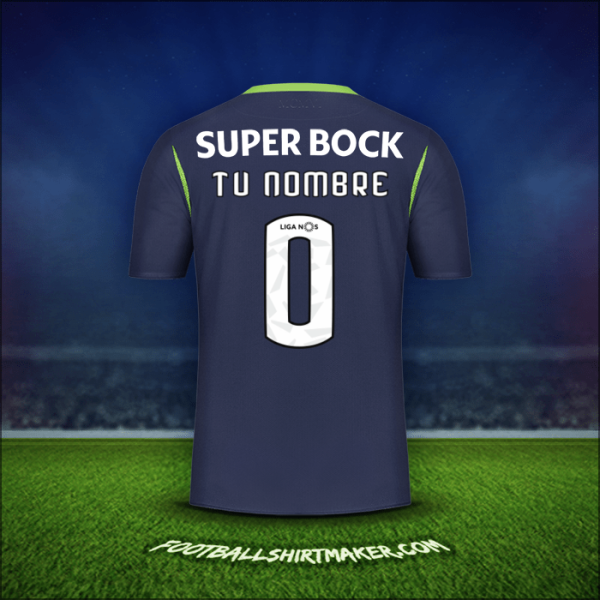 Camiseta Sporting Clube 2019/20 Visita -  tu nombre - 0