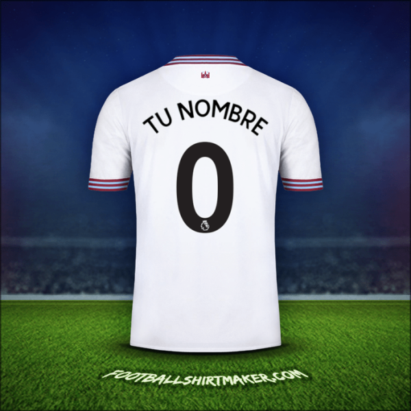 Camiseta West Ham United FC 2019/20 Visita -  tu nombre - 0