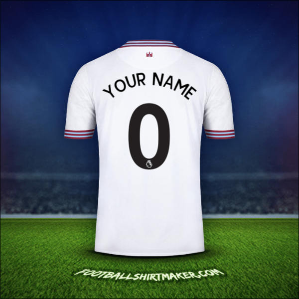 Jersey West Ham United FC 2019/20 Away -  your name - 0