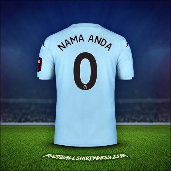 Jersey Aston Villa FC 2019/20 Alternatif -  nama anda - 0