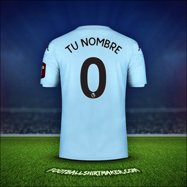Jersey Aston Villa FC 2019/20 Visita -  tu nombre - 0