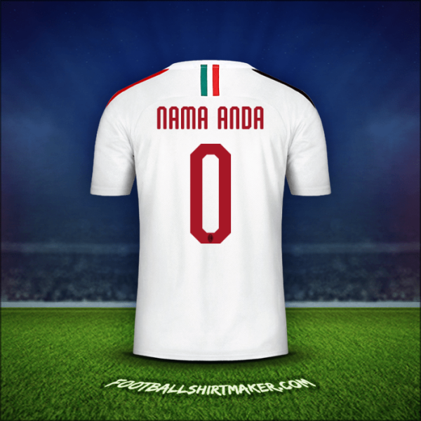 Jersey AC Milan 2019/20 Alternatif -  nama anda - 0