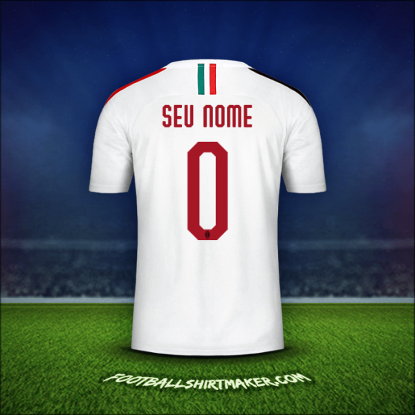 Camisa AC Milan 2019/20 Alternativa -  seu nome - 0