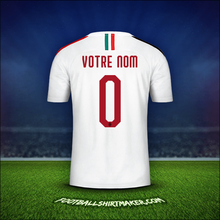 Maillot AC Milan 2019/20 Extérieur -  votre nom - 0
