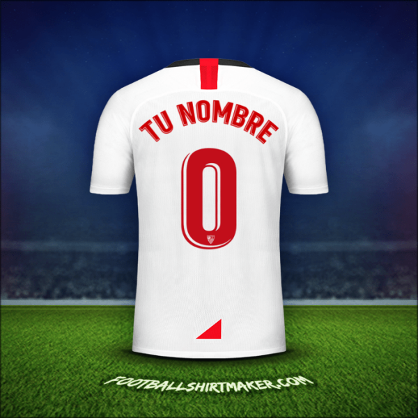 Camiseta Sevilla FC 2019/2020 -  tu nombre - 0